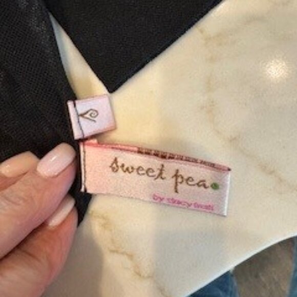 Black Long Sleeve Sheer Wrap Dress - Picture 4 of 5